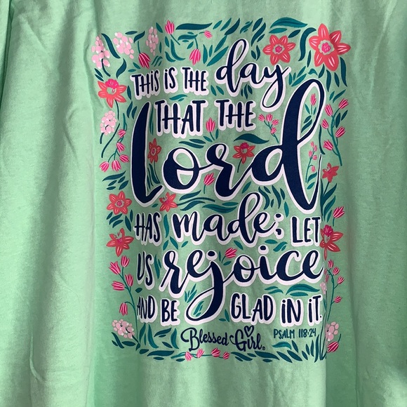 Optima Blessed girl Christian spring/summer graphic tee shirt size 3XL - Picture 4 of 5